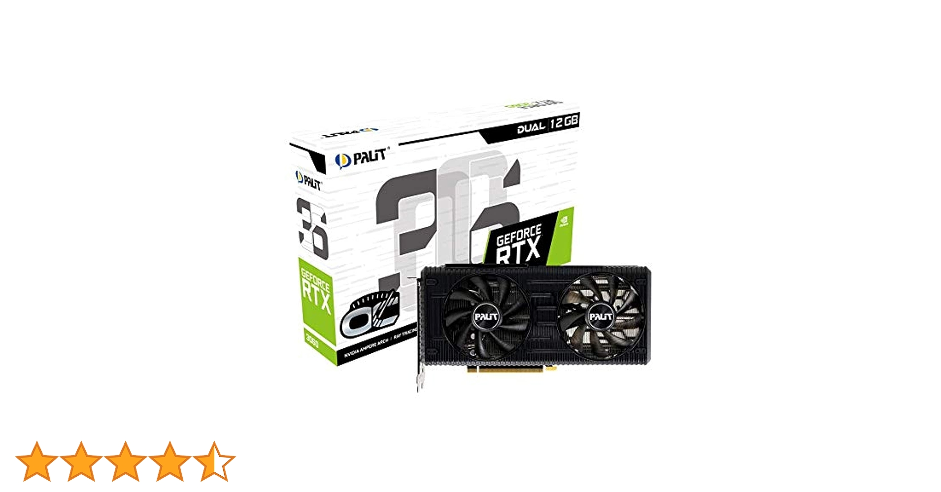 Palit GeForce RTX 3060 Dual OC - Carte Graphique GDDR6 12 Go, 3